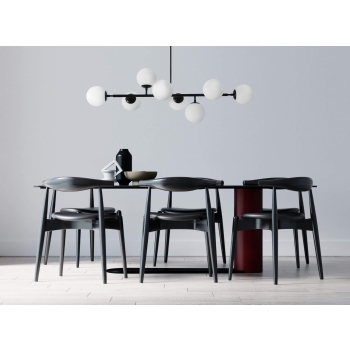 DORADO fekete 6x40W G9 függesztéklámpa Light Prestige