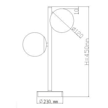 DORADO asztali lámpa fekete 2x40W G9 fény Prestige