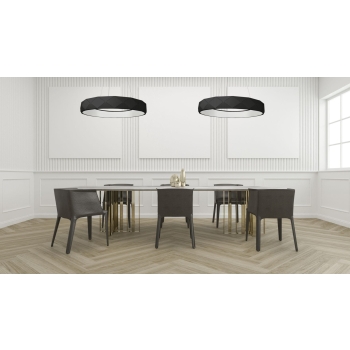 REUS függőlámpa fekete 1x36W LED fény Prestige