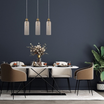 PIEGA borostyán 3x40W E14 függőlámpa Light Prestige