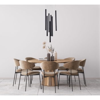 LUNGO függőlámpa fekete 7x5W G9 fény Prestige