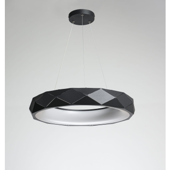 REUS függőlámpa fekete 1x36W LED fény Prestige