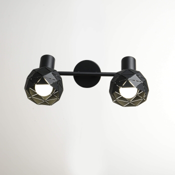 REUS mennyezeti lámpa fekete 2x40W E14 Light Prestige