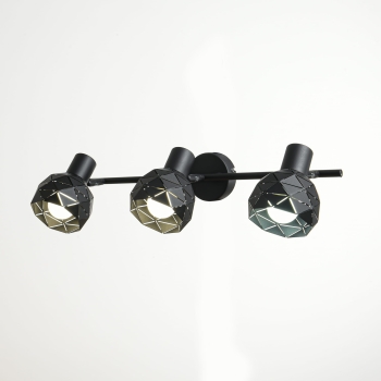 REUS mennyezeti lámpa fekete 3x40W E14 Light Prestige