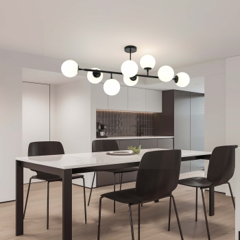DORADO fekete 8x40W E14 függesztéklámpa Light Prestige