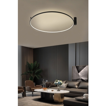 Plafond RING S fekete 1xLED 3000K Light Prestige fény