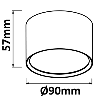 Felületi lámpatest KENDAL fehér 1x6W LED Light Prestige fehér 1x6W