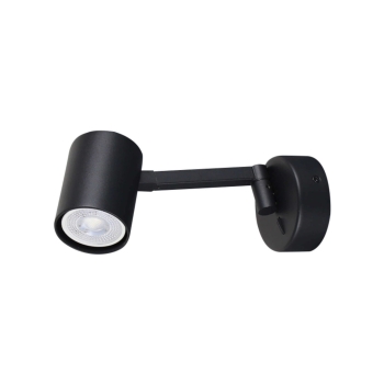 SNOW fali lámpa meghosszabbított karral fekete 1x40W GU10 Light Prestige