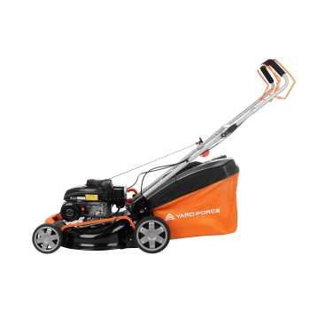 Motoros fűnyíró, 3 az 1-ben, 46 cm, 4,0 LE, 55 l-es tartály, acél ház, motoros fűnyírógép, 4,0 LE, 55 l-es tartály, acél ház