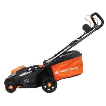 Akkus fűnyíró 2x20 V, 2x2,5 Ah, 34 cm, 35 literes fűgyűjtő tartály