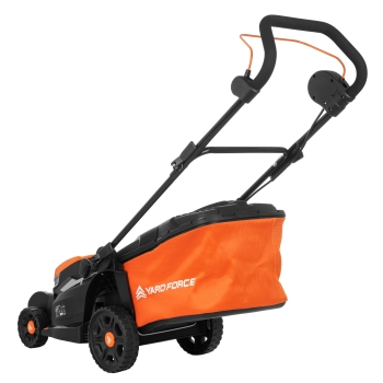 Akkus fűnyíró 2x20 V, 2x2,5 Ah, 34 cm, 35 literes fűgyűjtő tartály