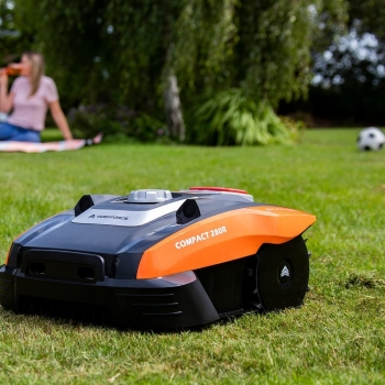 Kompakt fűnyíró robot, 400m2 felületig, ultrahangos, wifi, alkalmazás